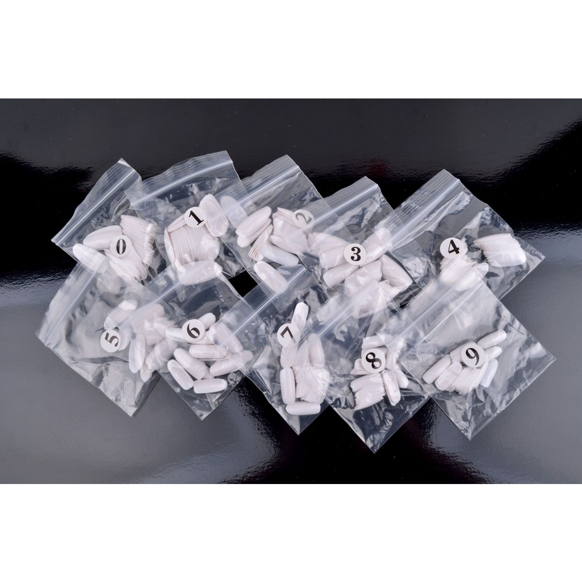 ANS Almond Tip - White - #00-09 - 500pcs