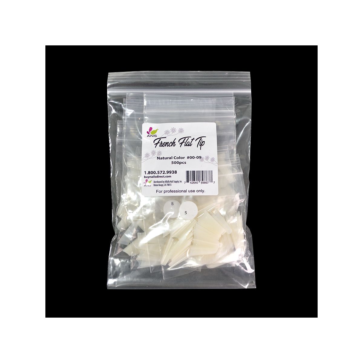 ANS French Flat - Natural - #00 - 09 - 500pcs