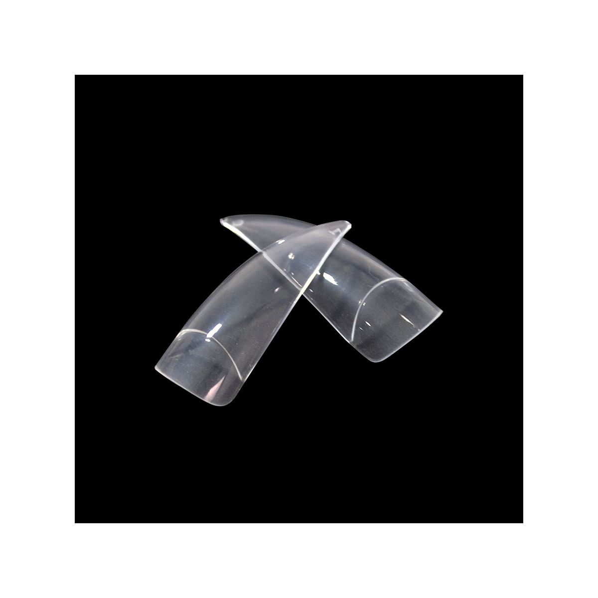 ANS Half Cover Curve Stiletto - Clear - #00 - 09 - 500pcs 