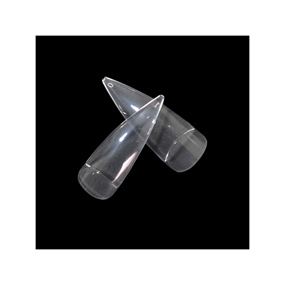 ANS Half Cover Curve Stiletto - Clear - #00 - 09 - 500pcs 