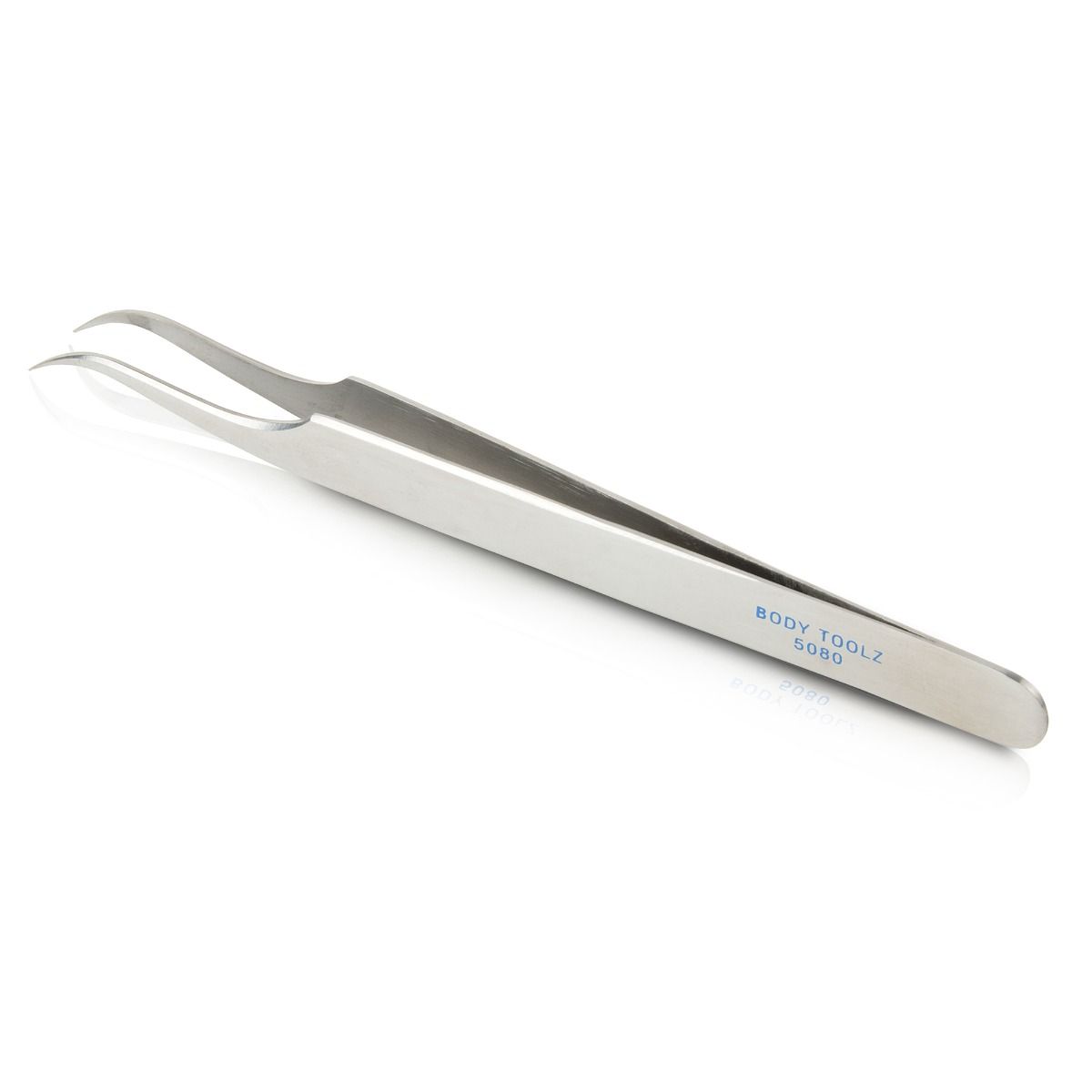 Body Toolz Fine Pointed Curved Tip Tweezers 4.5