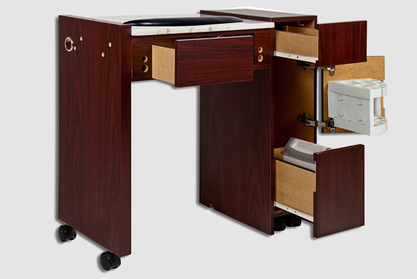 Classic Double Space Saver Manicure Table