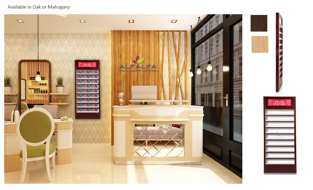 Wooden Polish Wall Rack