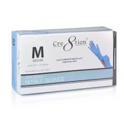 Cre8tion - Nitrile Blue Gloves - Medium 100 ct