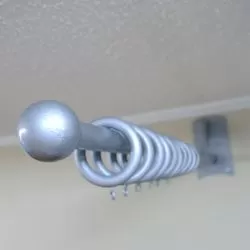 Silver Metal Rod with Rings & Base