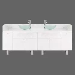Regis Double Sink with Marble Top - 84