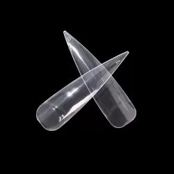ANS Long Stiletto Half Cover Straight - Clear - #00 - 09 - 500pcs