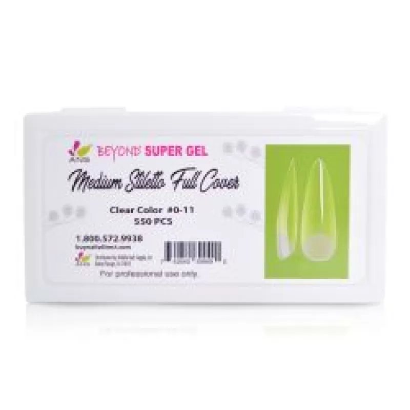 Beyond Super Gel Medium Stiletto Full Cover - #00-11-550pcs