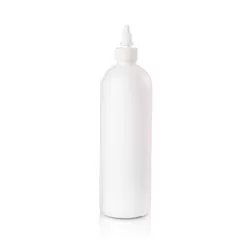 White HDPE Bullet Bottle 16 oz w/Twist Cap