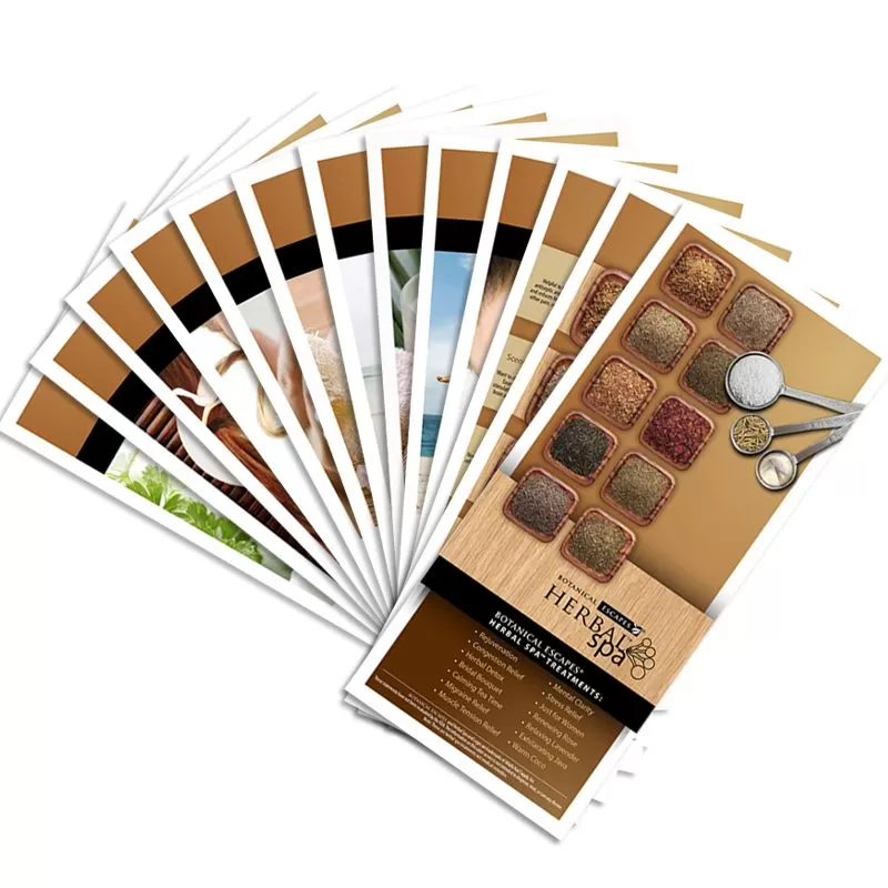 Herbal Spa Menu Insert - 18 Cards