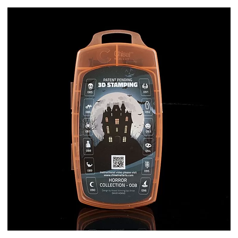 Chisel Nail Arts - 3D Nail Stamping - Halloween Horror Collection #8