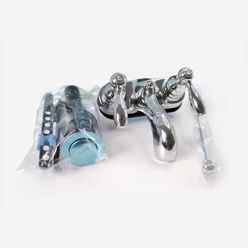 Chrome Faucet 4' Center with 2-Handle