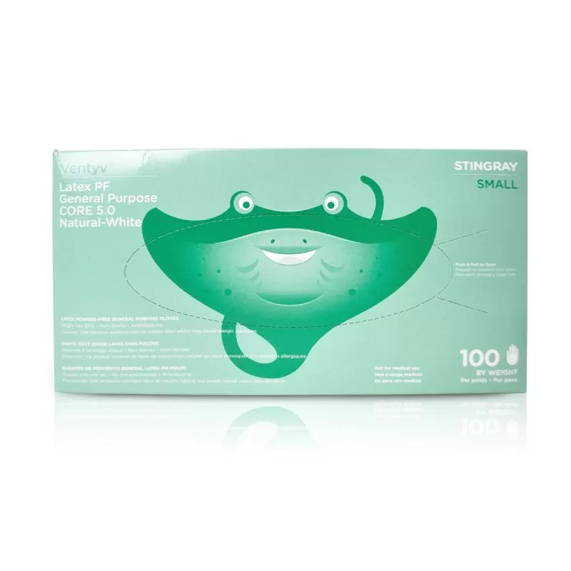 Ventyv - Powder Free Latex Gloves - Small 100 ct