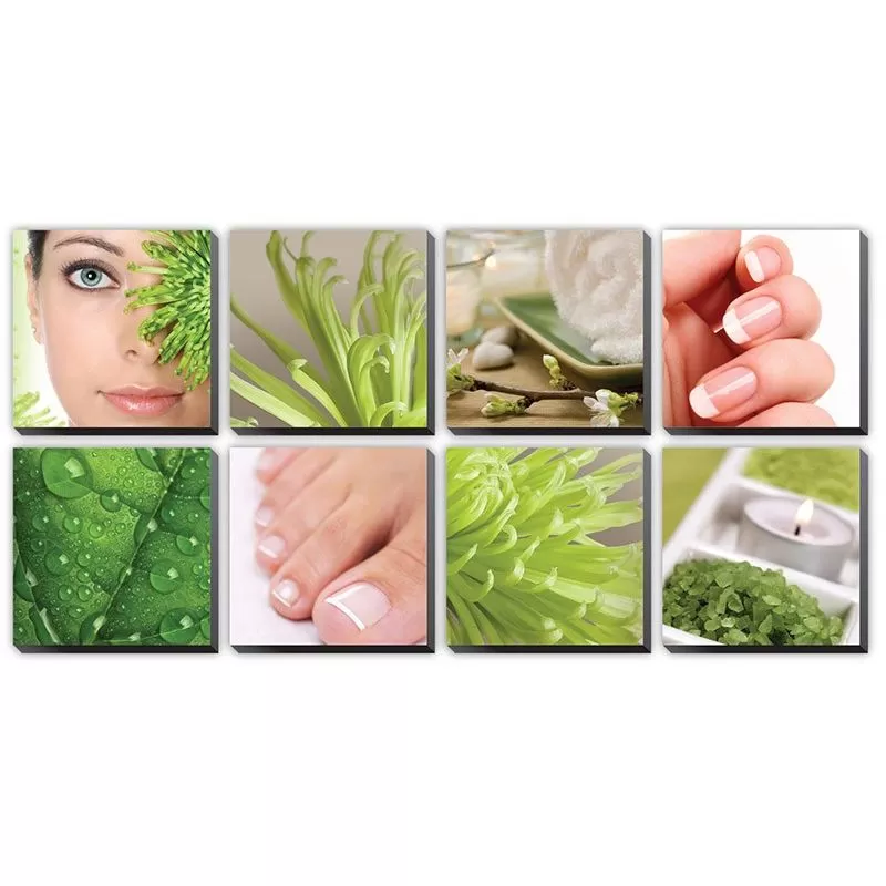 8 pcs Bloom Ensemble Canvas Mural 48