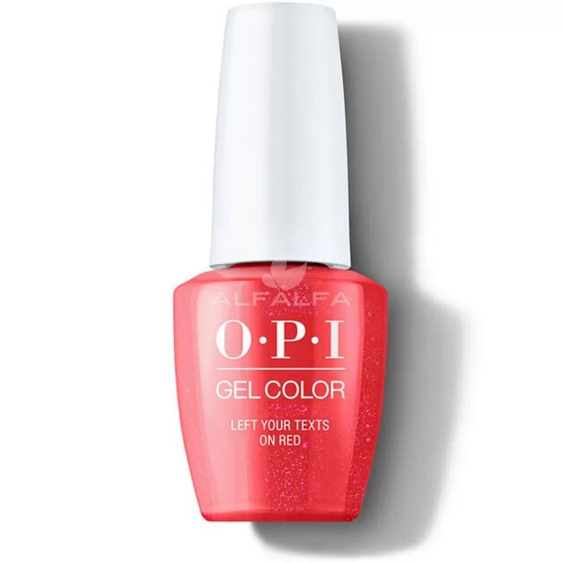 OPI Gel #GCS010 - Left Your Texts on Red