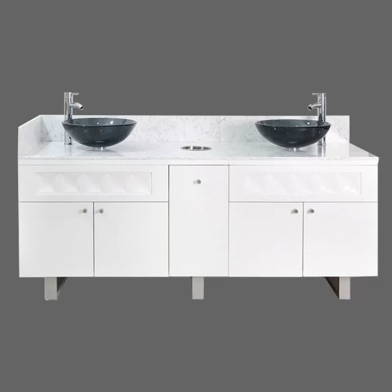 Regis Double Sink with Marble Top - 72