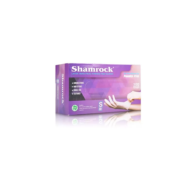 Shamrock - Powder Free Latex Gloves - Small 100 ct