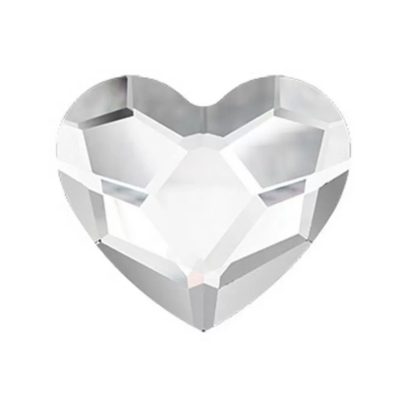 Swarovski - 2808 Heart Flat Back - Crystal 6mm (12ct)