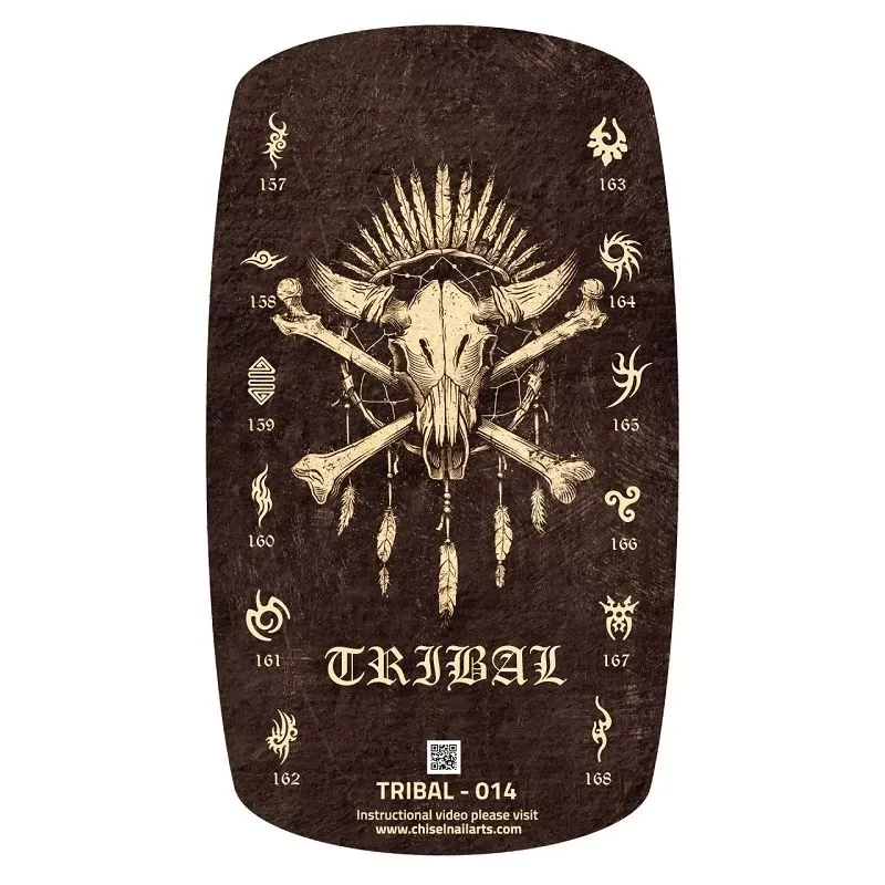 Chisel Nail Arts - 3D Nail Stamping - Tribal Collection #14