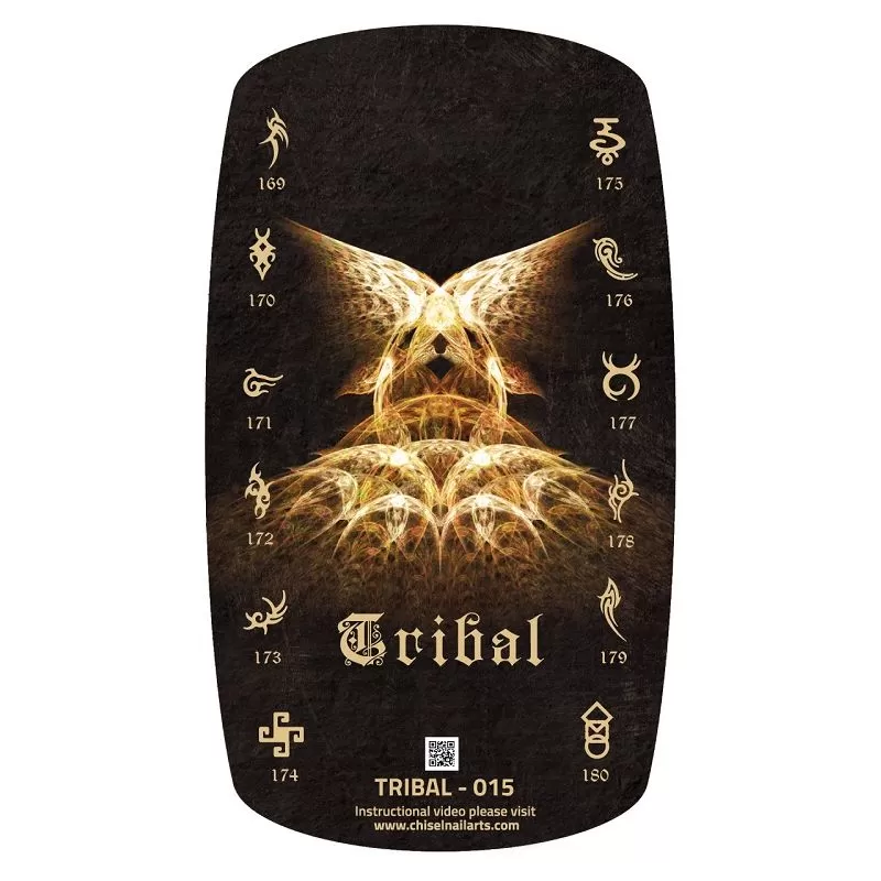 Chisel Nail Arts - 3D Nail Stamping - Tribal Collection #15