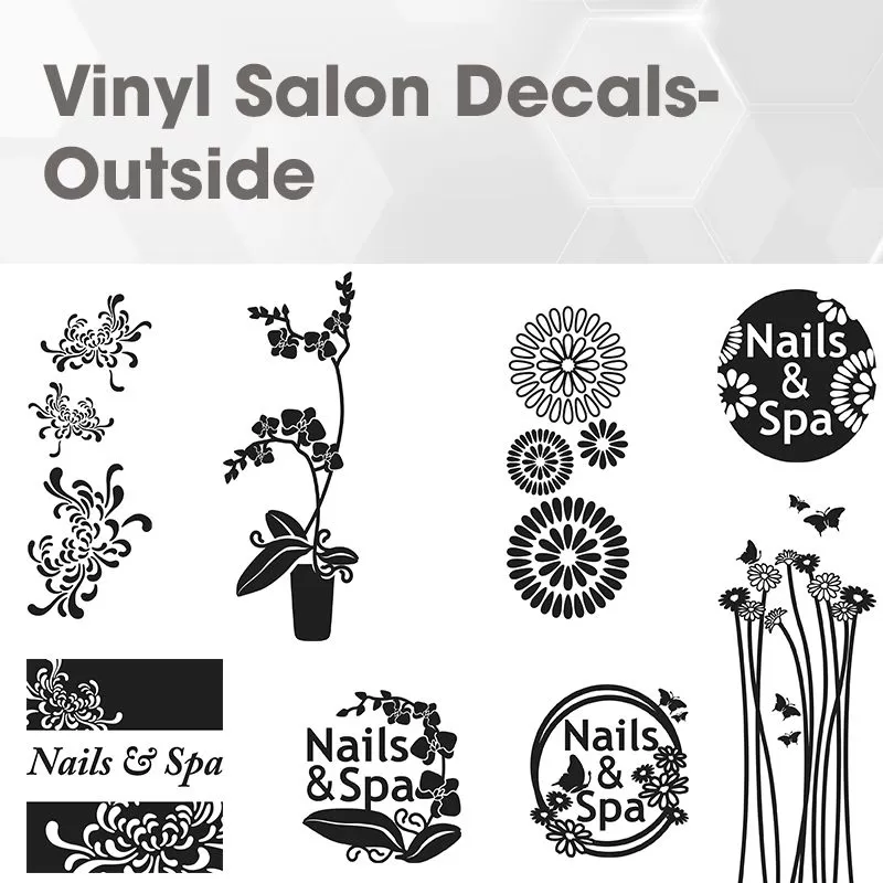 Vinyl Salon Decals-Outside