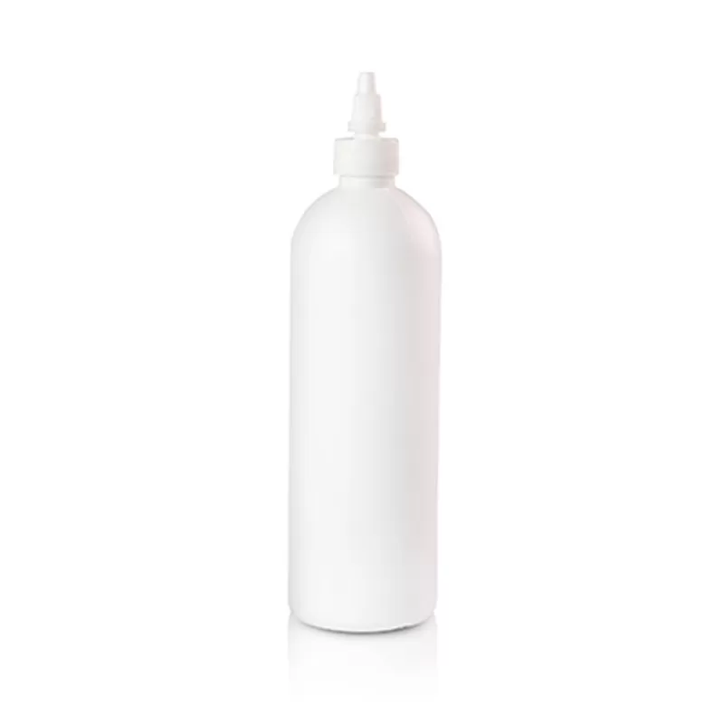 White HDPE Bullet Bottle 16 oz w/Twist Cap