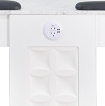 Regis Nail Table Marble Top-Double