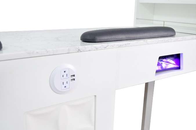 Regis Nail Table Marble Top-Double