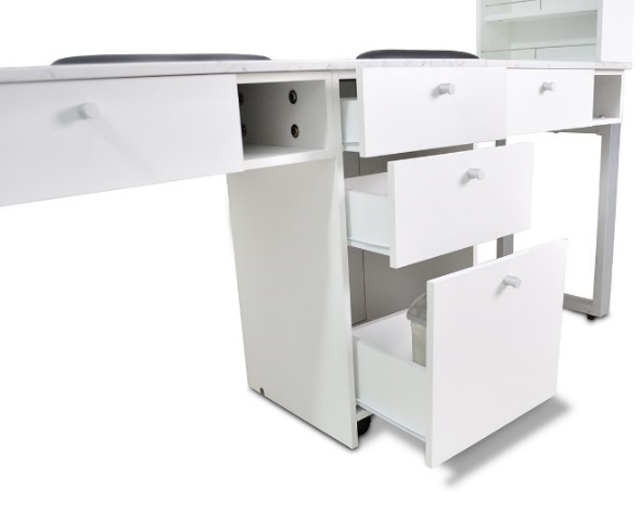 Regis Nail Table Marble Top-Double