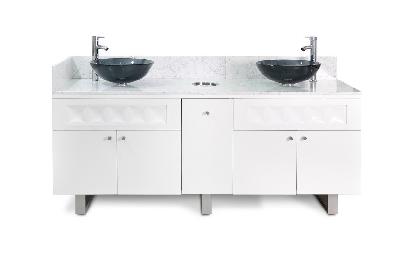 Regis Double Sink with Marble Top-72”