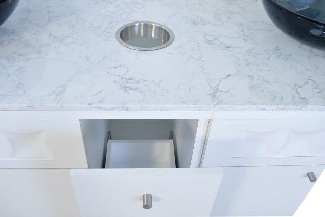 Regis Double Sink with Marble Top-72”