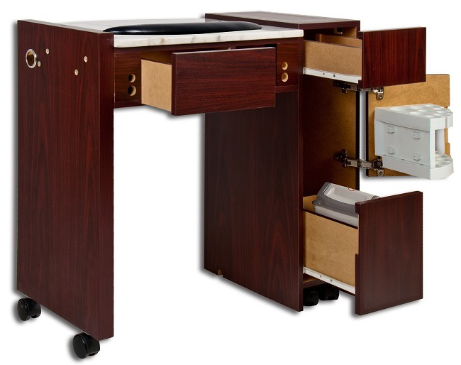 Classic Space Saver Triple Nail Table 