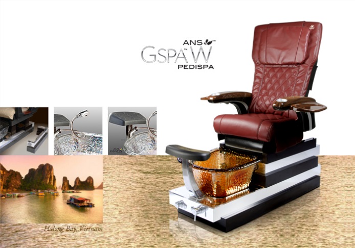 Gspa W Pedicure Spa with Glass Sink